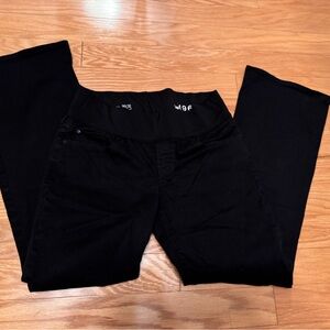 Gap Maternity Sexy Boot cut black jeans size 30/10 Demi panel